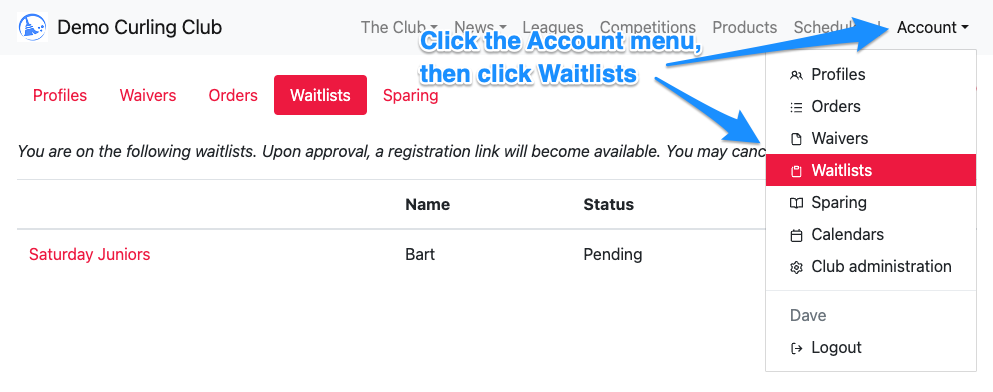 Waitlist Registrations